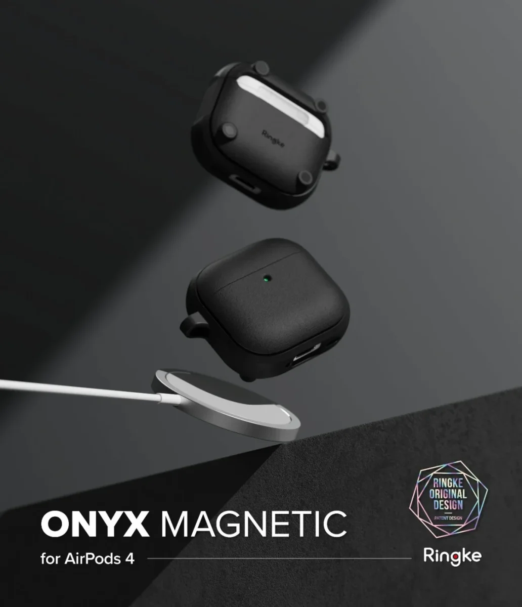 Ringke Onyx Magnetic Apple AirPods 4 Hoesje Case Zwart afbeelding 2