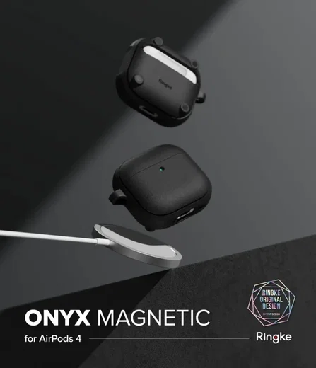Ringke Onyx Magnetic Apple AirPods 4 Hoesje Case Zwart afbeelding 2