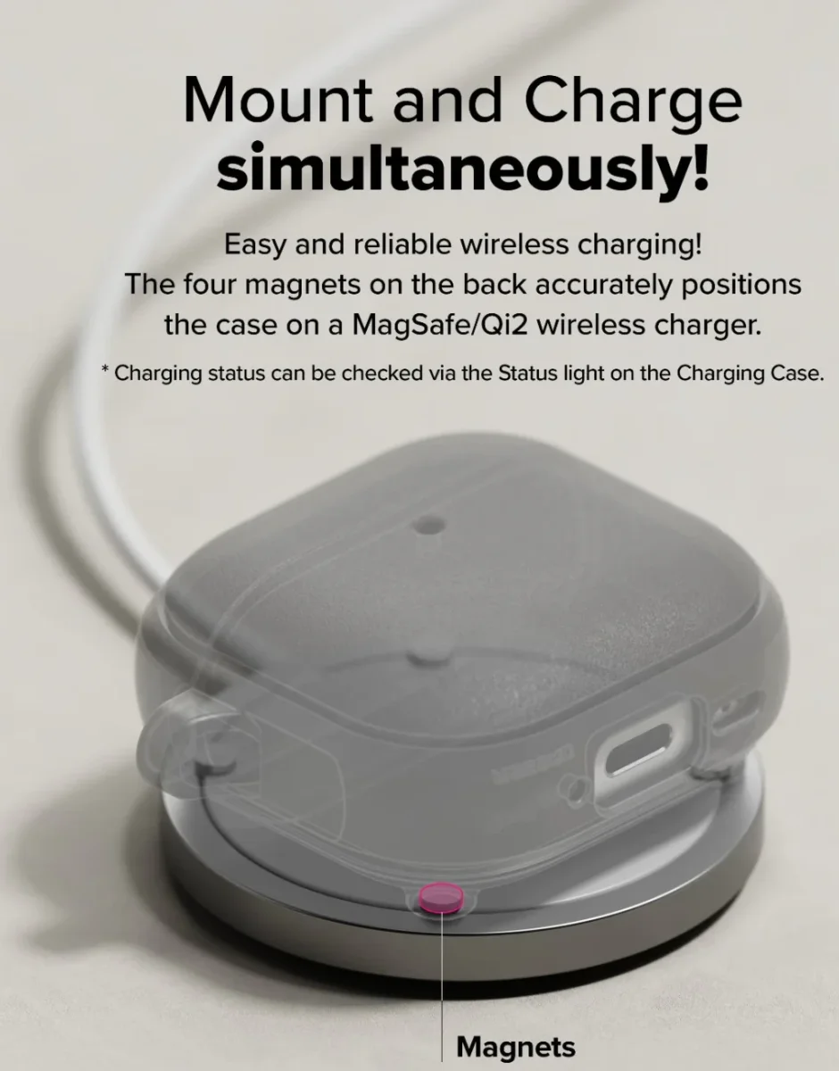 Ringke Onyx Magnetic Apple AirPods 4 Hoesje Case Zwart afbeelding 3