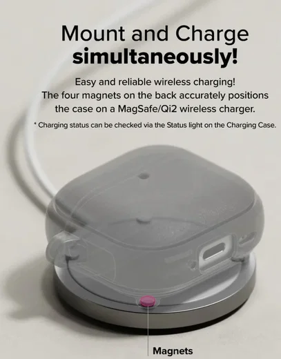 Ringke Onyx Magnetic Apple AirPods 4 Hoesje Case Zwart afbeelding 3