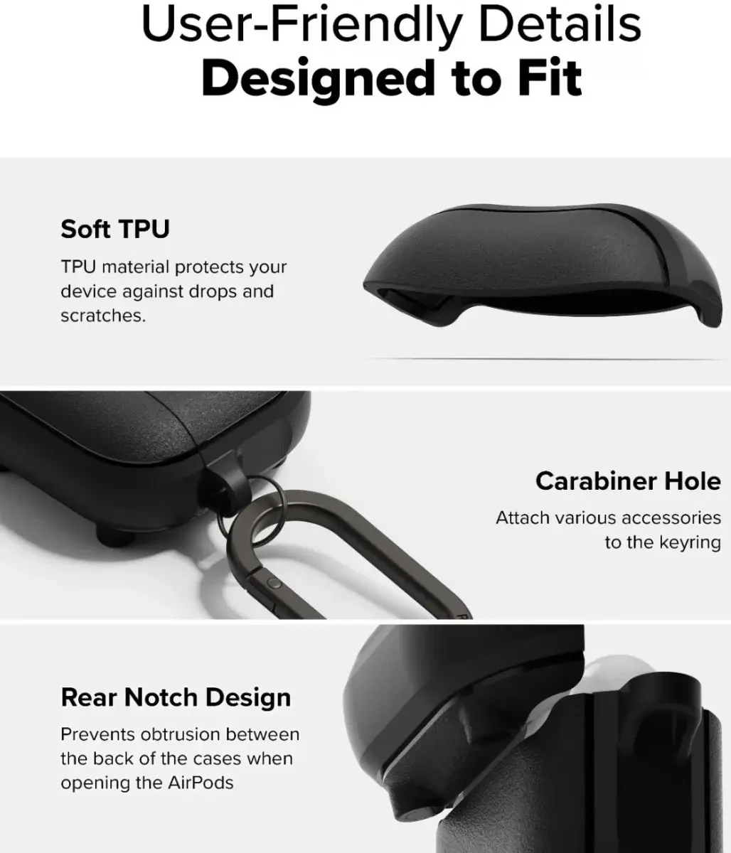 Ringke Onyx Magnetic Apple AirPods 4 Hoesje Case Zwart afbeelding 7