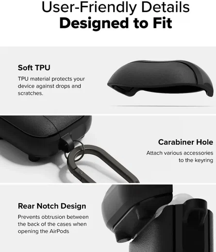 Ringke Onyx Magnetic Apple AirPods 4 Hoesje Case Zwart afbeelding 7