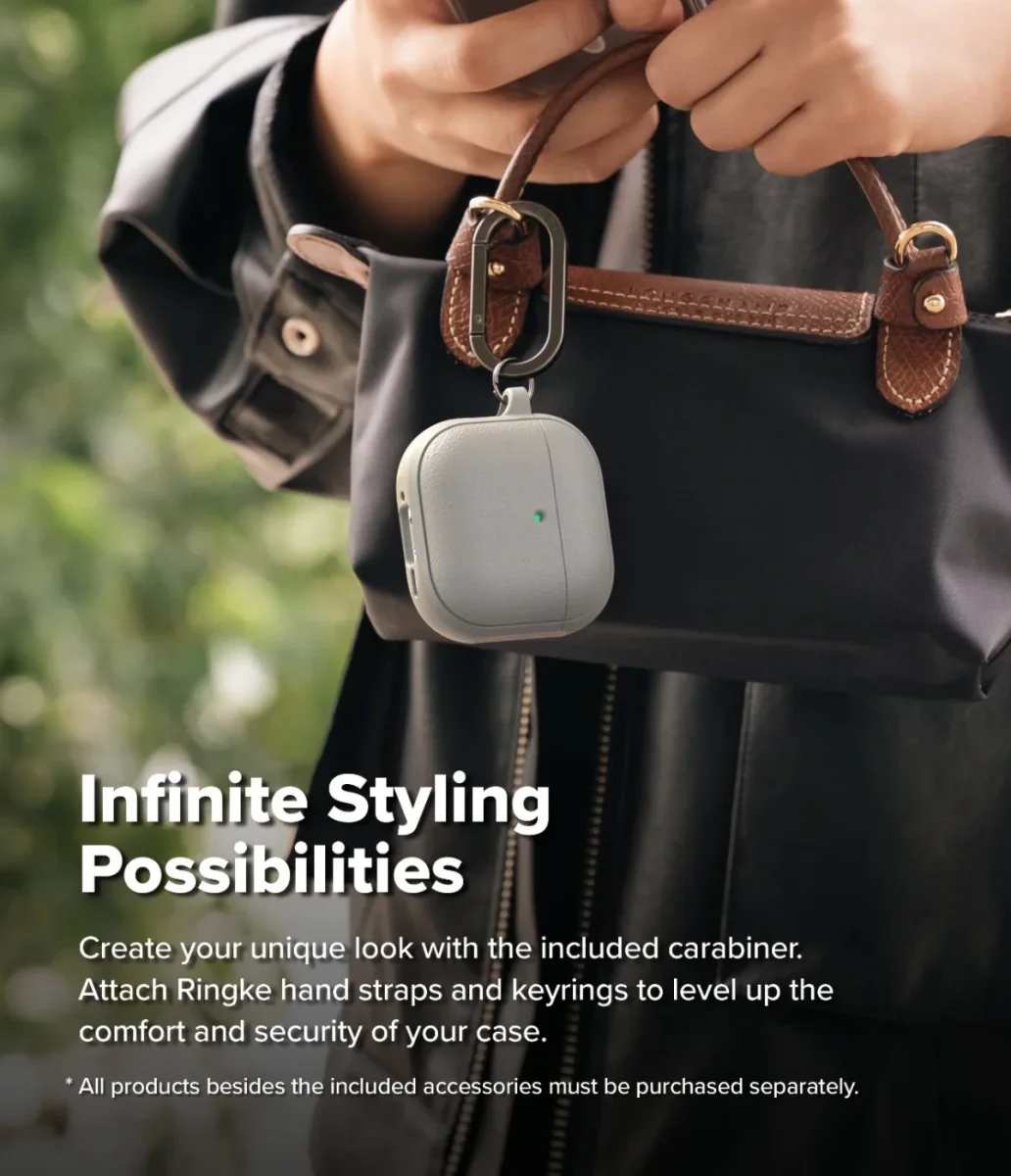 Ringke Onyx Magnetic Apple AirPods 4 Hoesje Case Grijs afbeelding 8