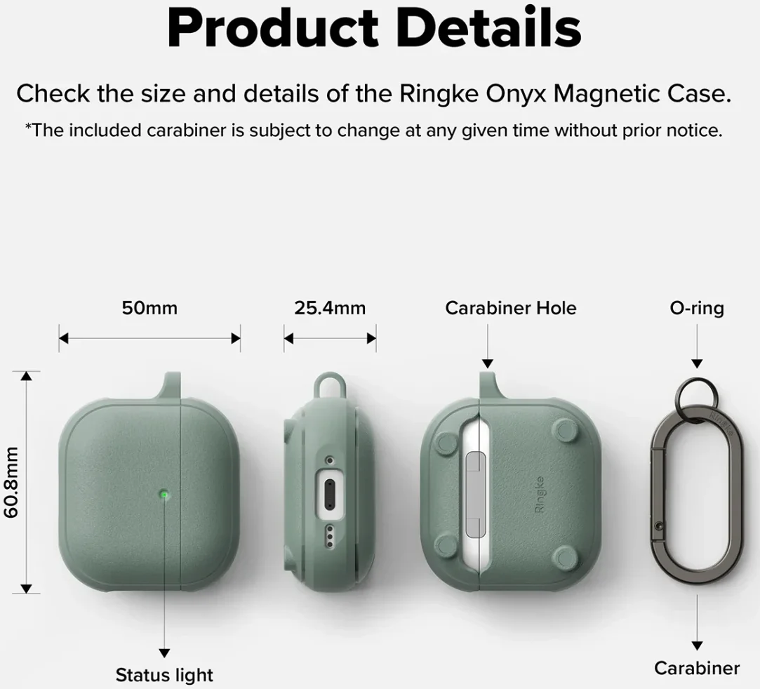 Ringke Onyx Magnetic Apple AirPods 4 Hoesje Case Groen afbeelding 13