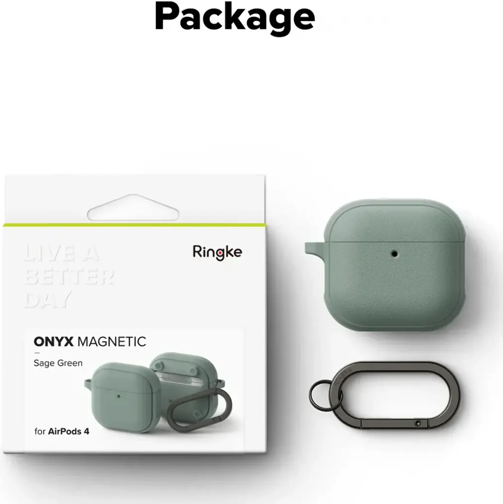 Ringke Onyx Magnetic Apple AirPods 4 Hoesje Case Groen afbeelding 14