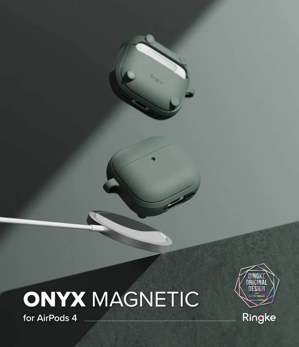 Ringke Onyx Magnetic Apple AirPods 4 Hoesje Case Groen afbeelding 2