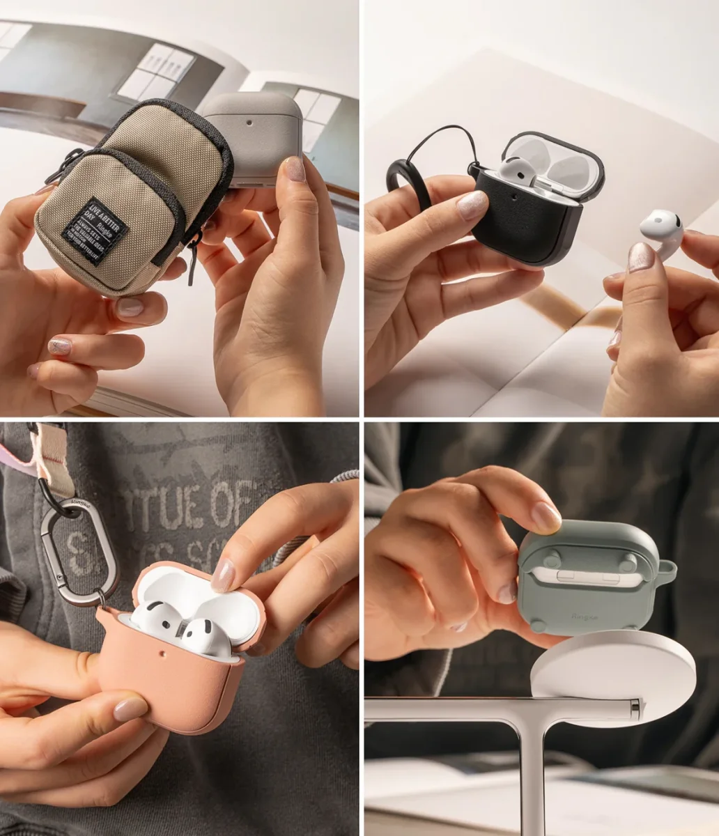 Ringke Onyx Magnetic Apple AirPods 4 Hoesje Case Groen afbeelding 9