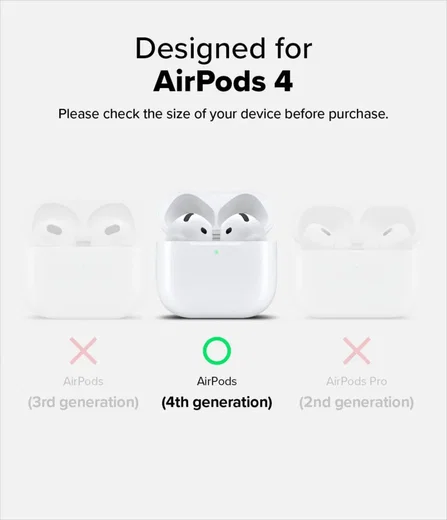 Ringke Silicone Case Apple AirPods 4 Hoesje Siliconen Grijs afbeelding 9