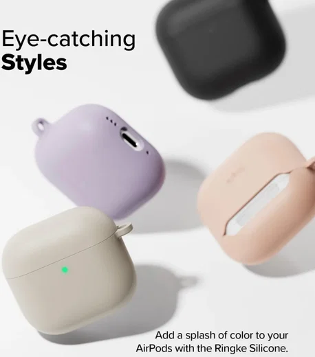 Ringke Silicone Case Apple AirPods 4 Hoesje Siliconen Paars afbeelding 2