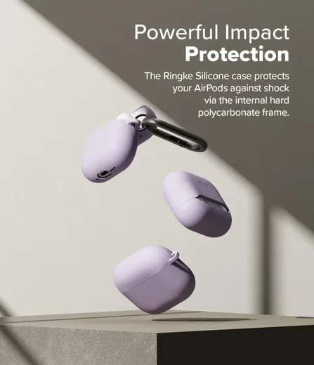 Ringke Silicone Case Apple AirPods 4 Hoesje Siliconen Paars afbeelding 5