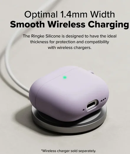 Ringke Silicone Case Apple AirPods 4 Hoesje Siliconen Paars afbeelding 6