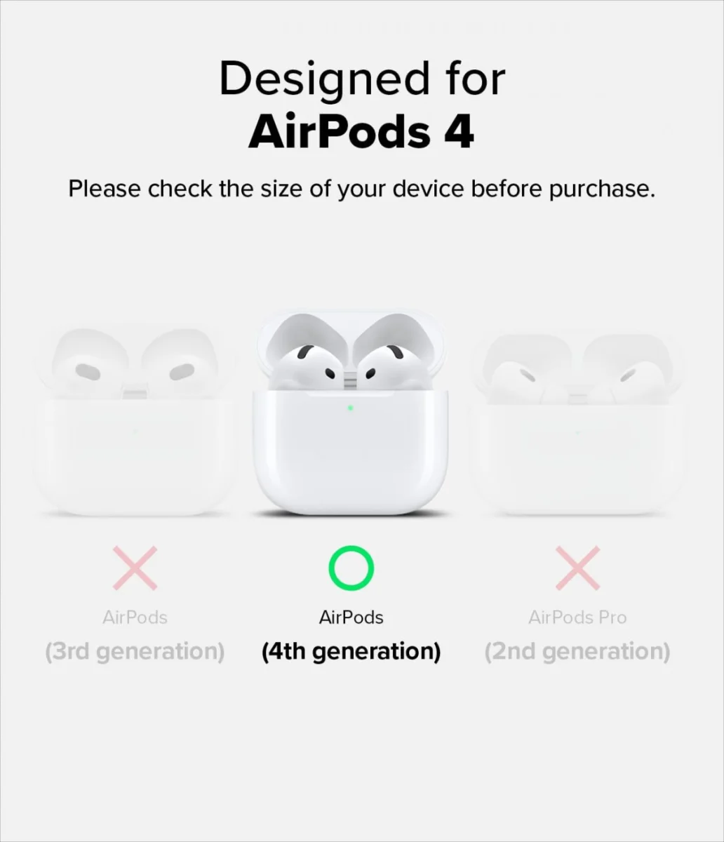 Ringke Silicone Case Apple AirPods 4 Hoesje Siliconen Paars afbeelding 9