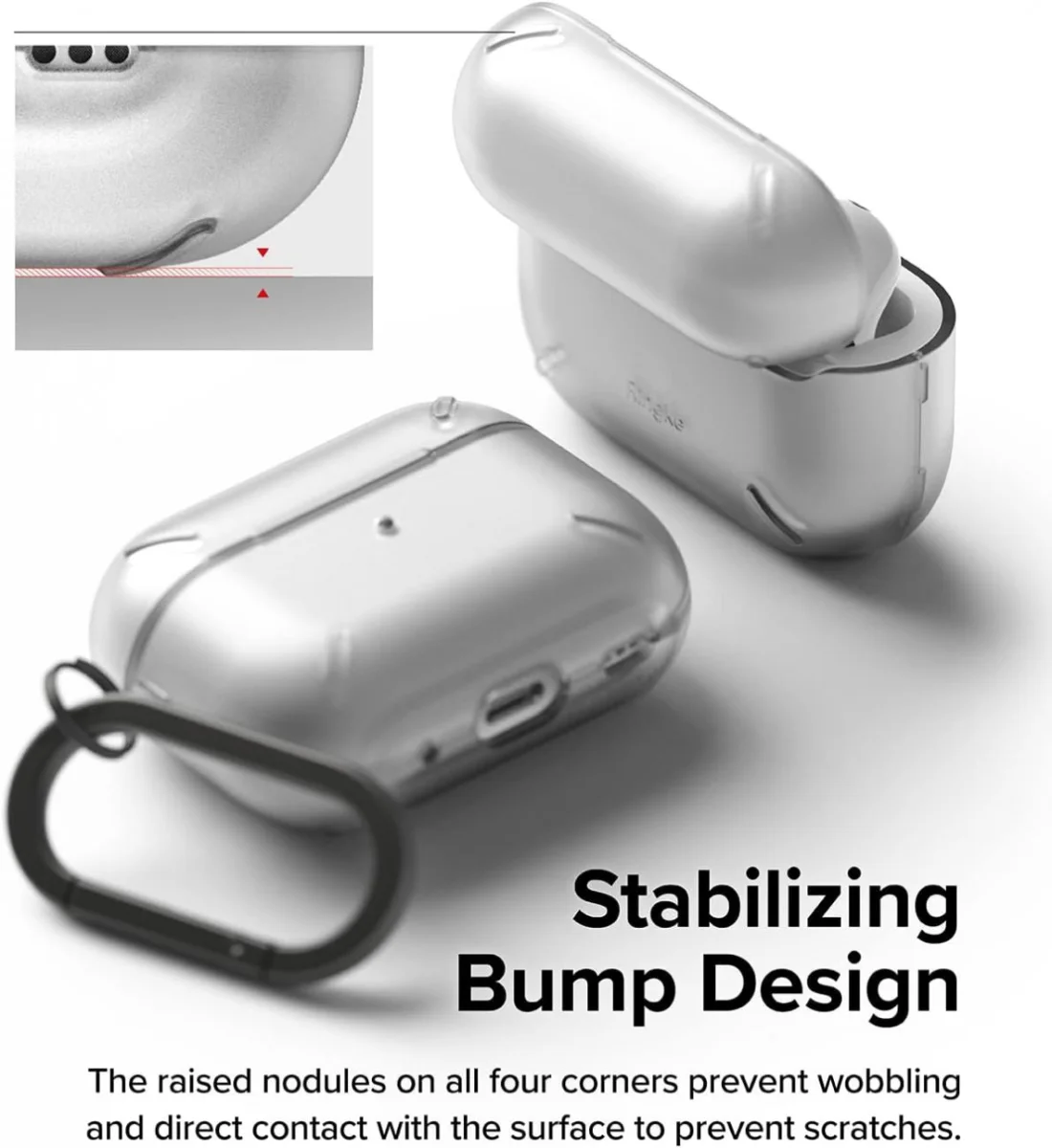 Ringke Apple AirPods Pro 1 / 2 Hoesje Schokbestendig Matte Transparant afbeelding 2