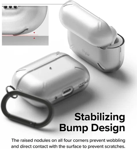 Ringke Apple AirPods Pro 1 / 2 Hoesje Schokbestendig Matte Transparant afbeelding 2