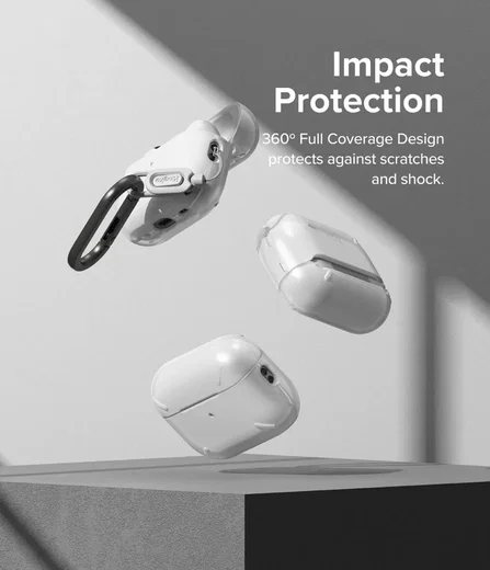 Ringke Apple AirPods Pro 1 / 2 Hoesje Schokbestendig Matte Transparant afbeelding 3