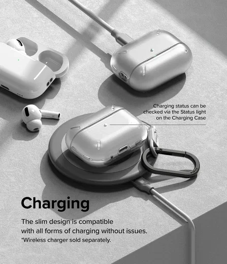 Ringke Apple AirPods Pro 1 / 2 Hoesje Schokbestendig Matte Transparant afbeelding 4