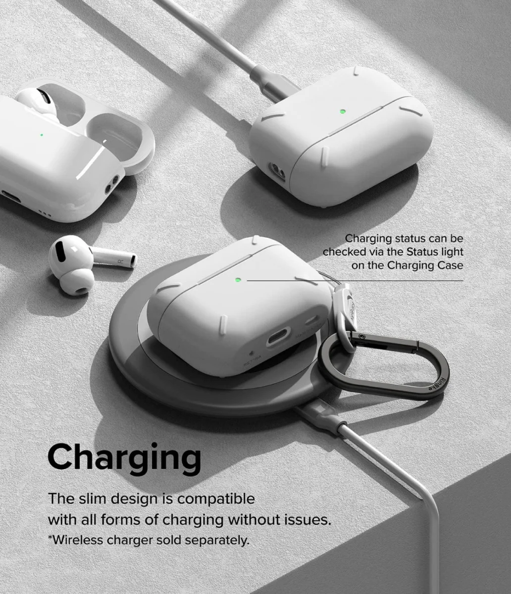 Ringke Apple AirPods Pro 1 / 2 Hoesje Schokbestendig Wit afbeelding 4