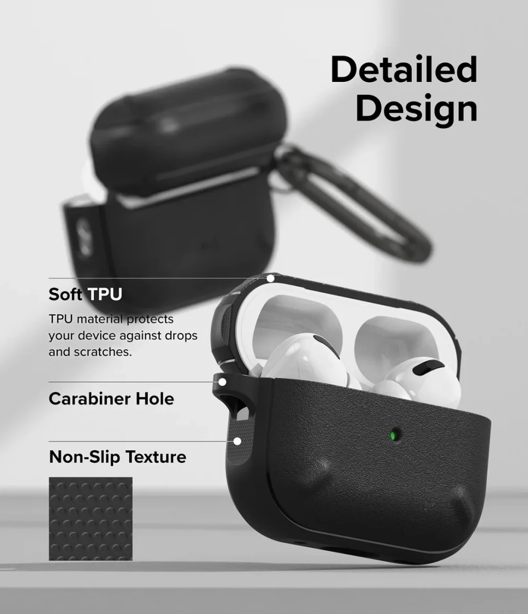 Ringke Onyx Apple AirPods Pro 2 Hoesje Zwart afbeelding 8
