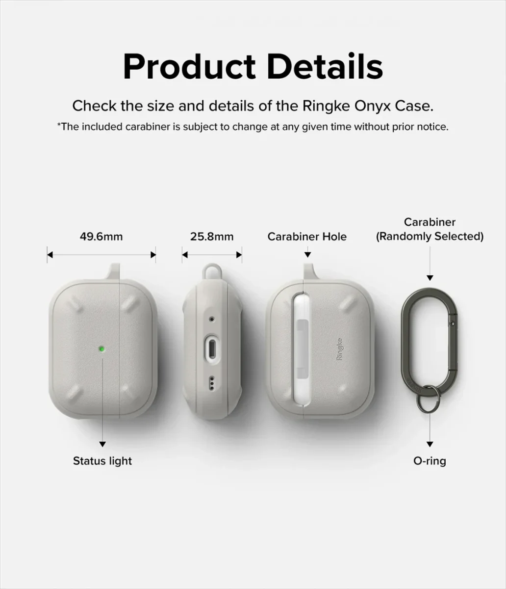Ringke Onyx Apple AirPods Pro 2 Hoesje Grijs afbeelding 10
