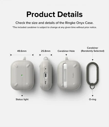 Ringke Onyx Apple AirPods Pro 2 Hoesje Grijs afbeelding 10
