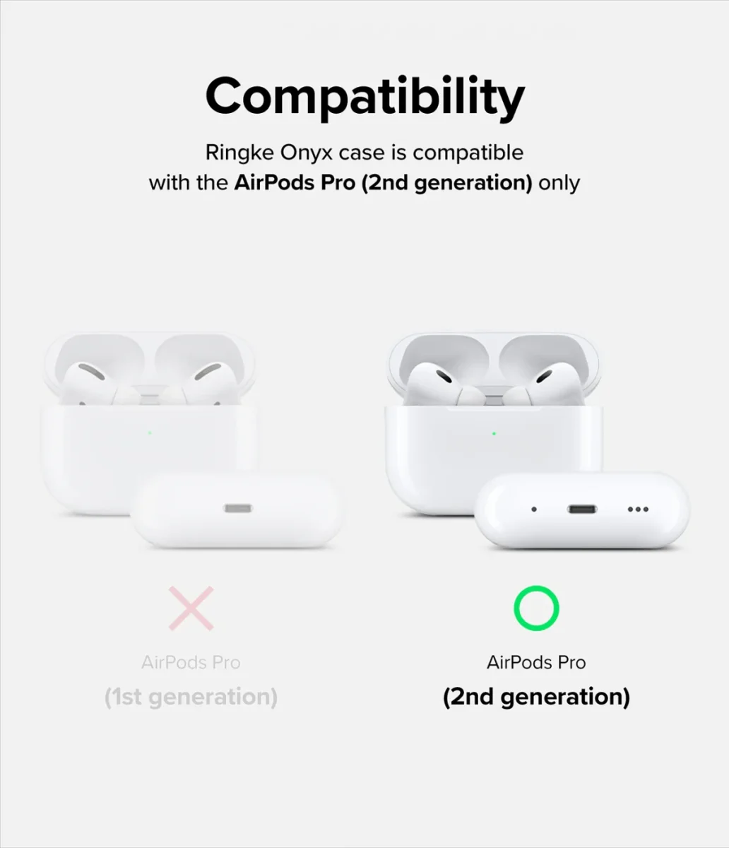 Ringke Onyx Apple AirPods Pro 2 Hoesje Grijs afbeelding 2