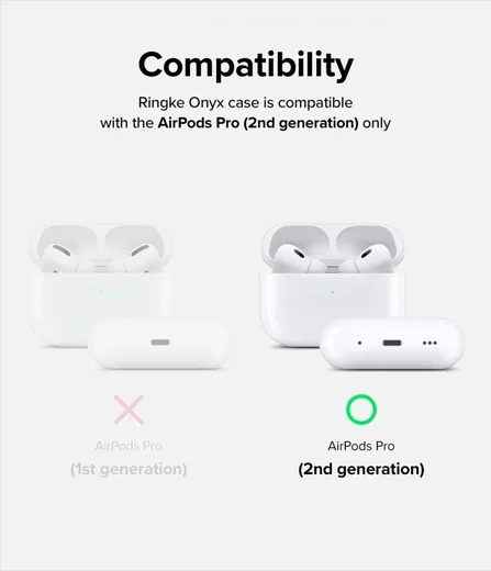 Ringke Onyx Apple AirPods Pro 2 Hoesje Grijs afbeelding 2