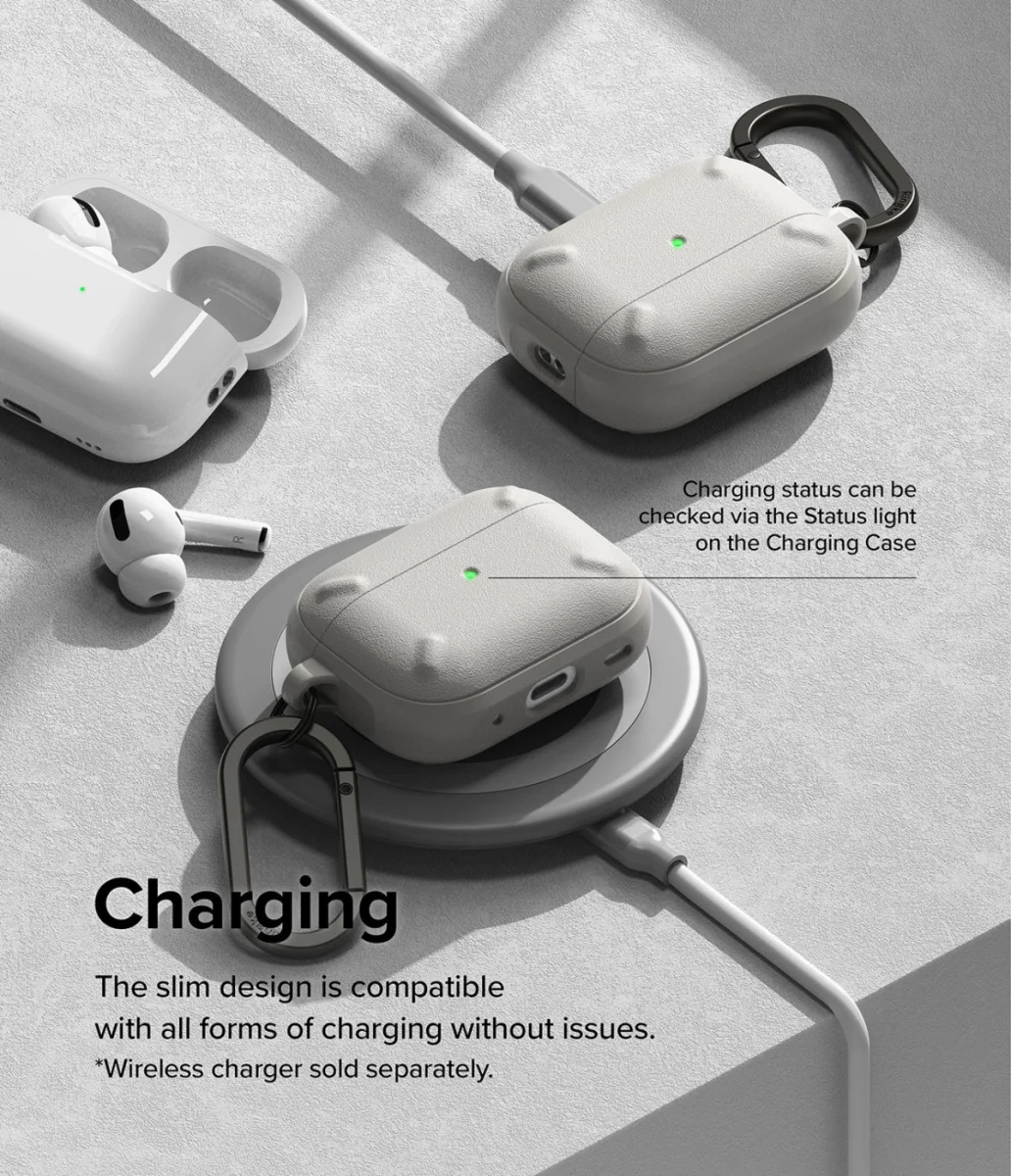 Ringke Onyx Apple AirPods Pro 2 Hoesje Grijs afbeelding 7