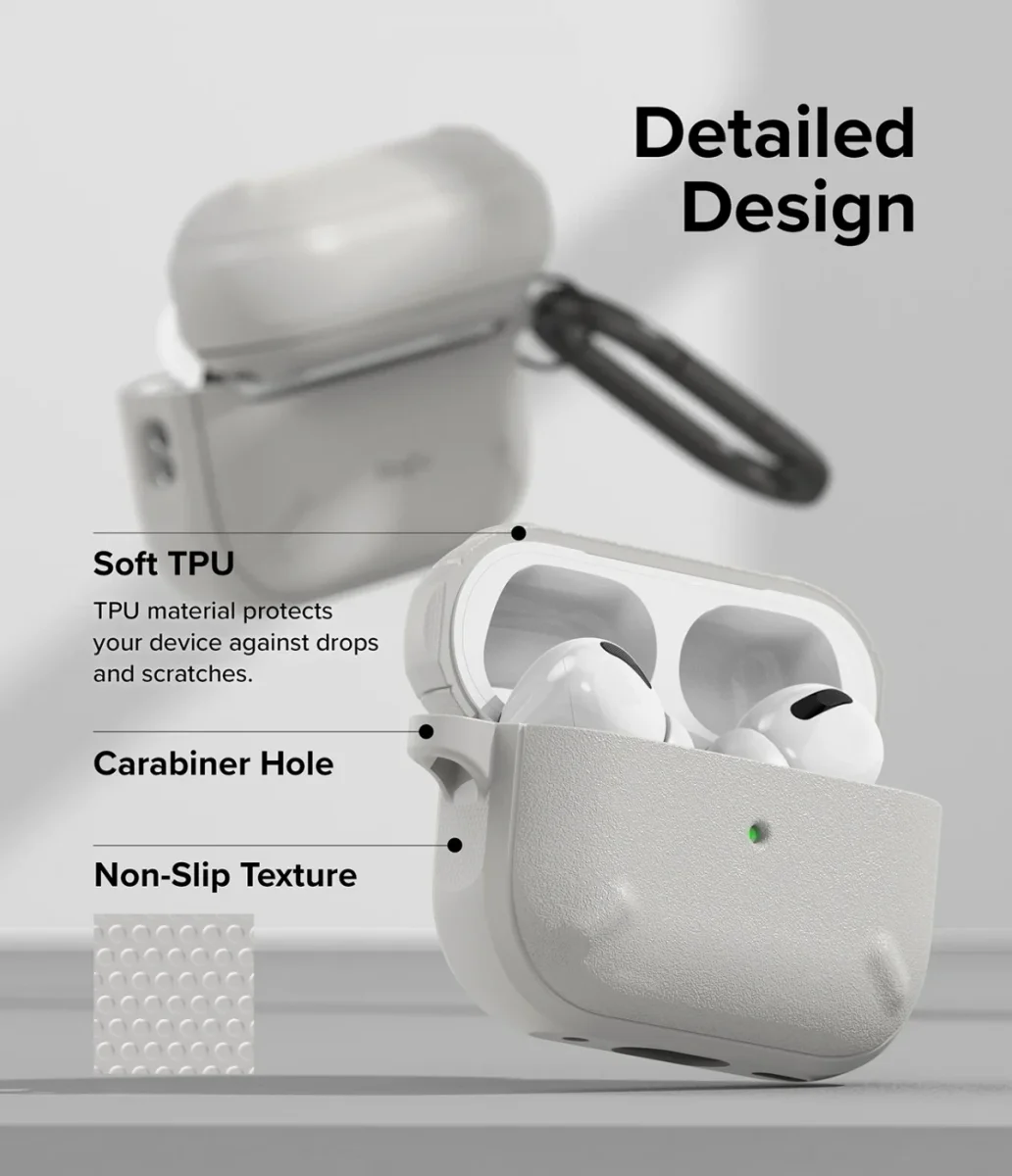 Ringke Onyx Apple AirPods Pro 2 Hoesje Grijs afbeelding 8