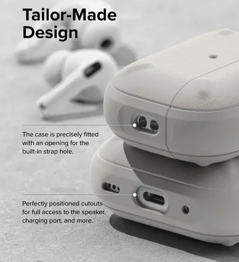 Ringke Onyx Apple AirPods Pro 2 Hoesje Grijs afbeelding 9