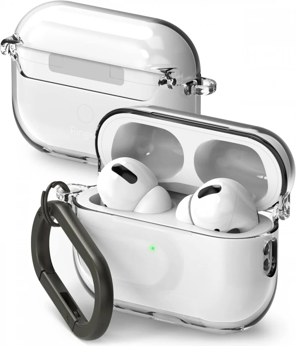 Ringke Hinge Case Apple AirPods Pro 1 / 2 Hoesje Hard Plastic Transparant afbeelding 1