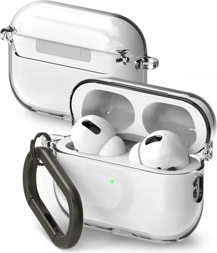 Ringke Hinge Case Apple AirPods Pro 1 / 2 Hoesje Hard Plastic Transparant afbeelding 1