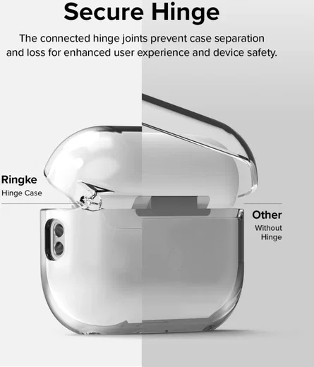 Ringke Hinge Case Apple AirPods Pro 1 / 2 Hoesje Hard Plastic Transparant afbeelding 2