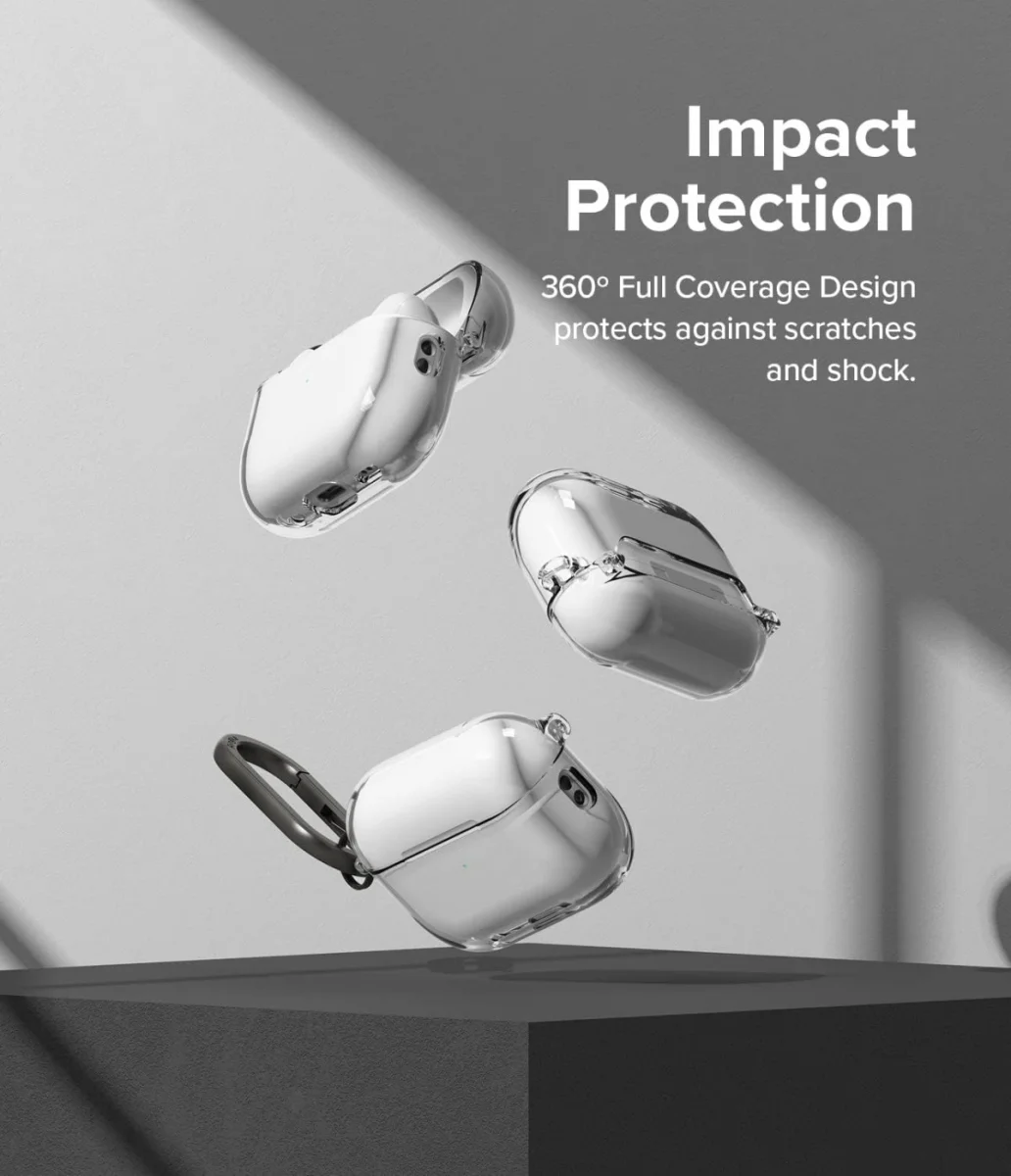 Ringke Hinge Case Apple AirPods Pro 1 / 2 Hoesje Hard Plastic Transparant afbeelding 6