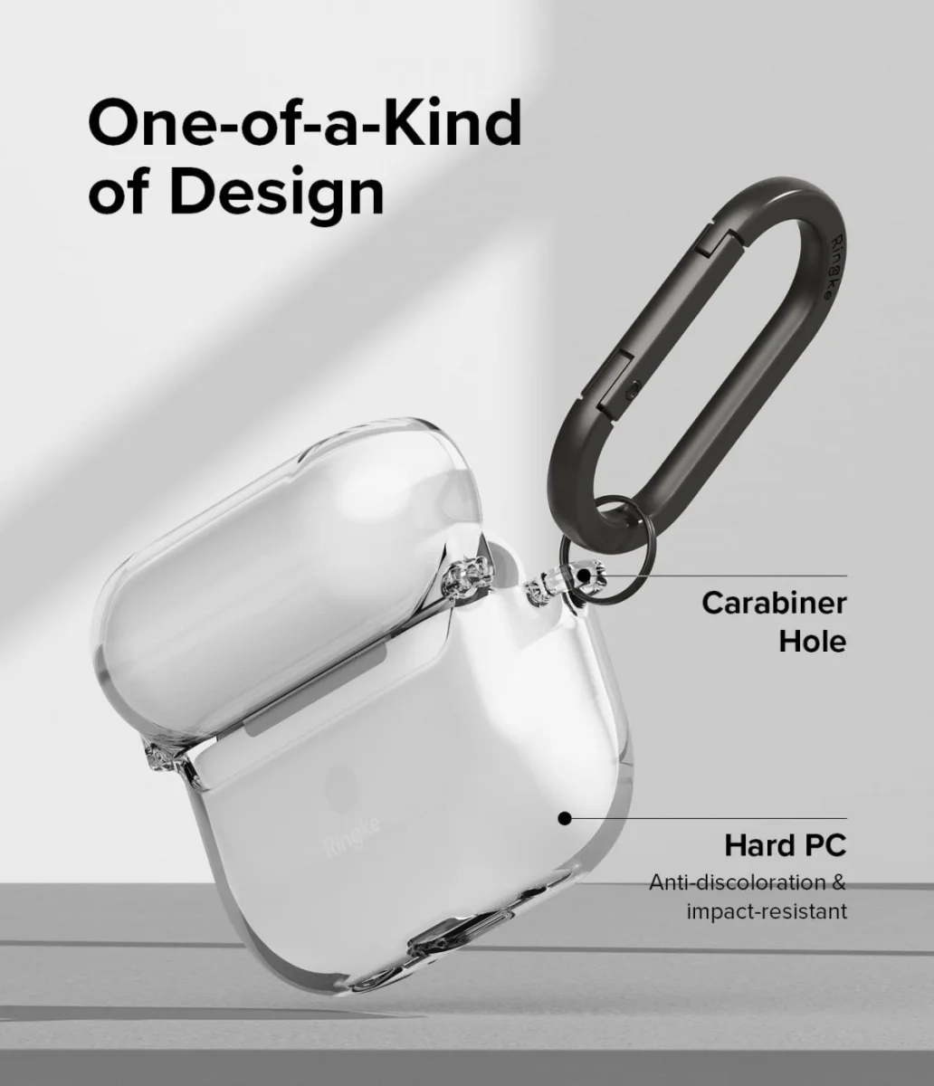 Ringke Hinge Case Apple AirPods Pro 1 / 2 Hoesje Hard Plastic Transparant afbeelding 7