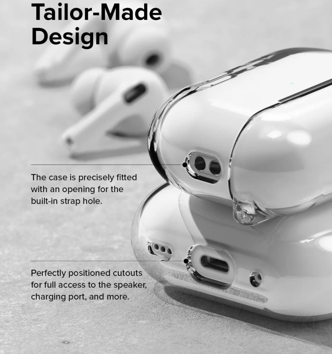 Ringke Hinge Case Apple AirPods Pro 1 / 2 Hoesje Hard Plastic Transparant afbeelding 8