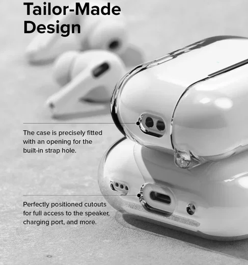 Ringke Hinge Case Apple AirPods Pro 1 / 2 Hoesje Hard Plastic Transparant afbeelding 8