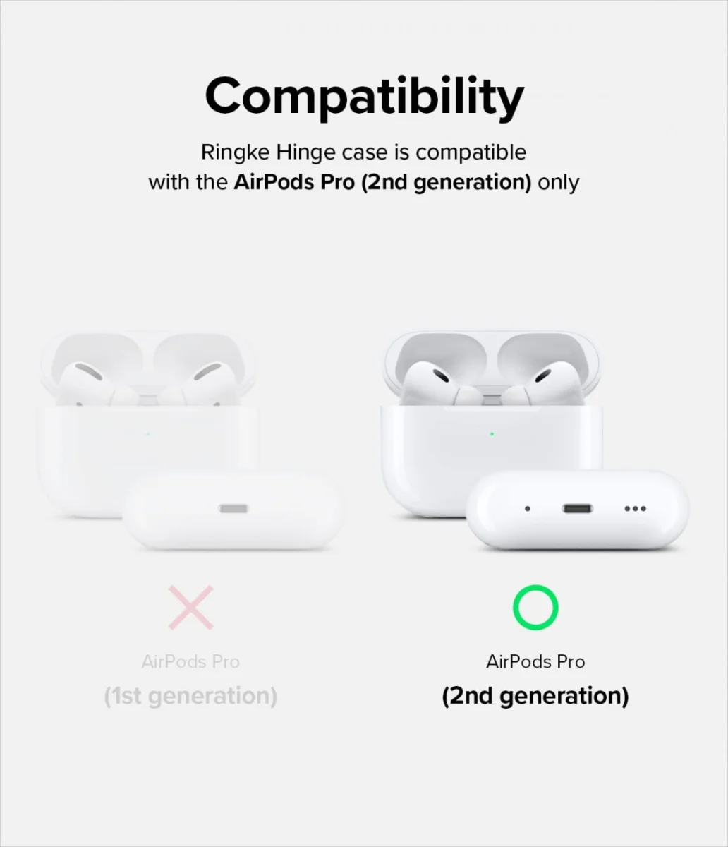 Ringke Hinge Case Apple AirPods Pro 1 / 2 Hoesje Hard Plastic Transparant afbeelding 9