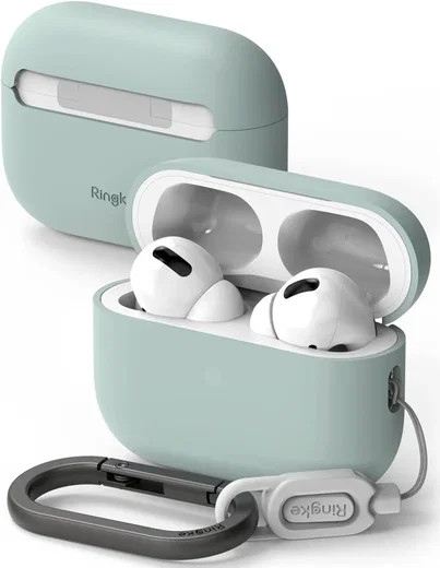 Ringke Case Apple AirPods Pro 1 / 2 Hoesje Siliconen Lichtblauw afbeelding 1