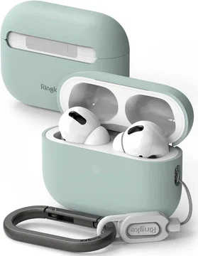 Ringke Case Apple AirPods Pro 1 / 2 Hoesje Siliconen Lichtblauw