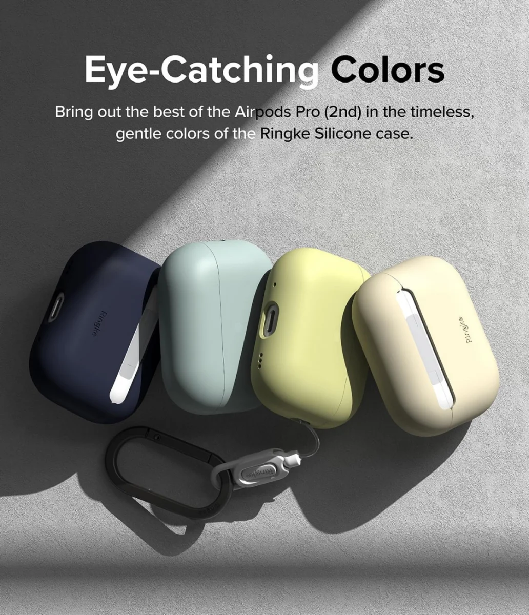 Ringke Case Apple AirPods Pro 1 / 2 Hoesje Siliconen Lichtblauw afbeelding 2