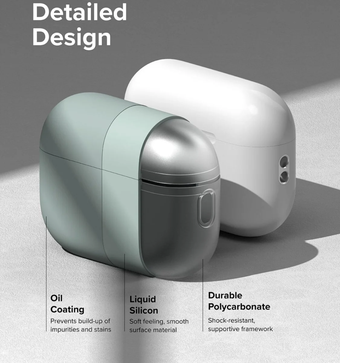 Ringke Case Apple AirPods Pro 1 / 2 Hoesje Siliconen Lichtblauw afbeelding 3