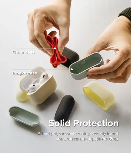 Ringke Case Apple AirPods Pro 1 / 2 Hoesje Siliconen Lichtblauw afbeelding 4