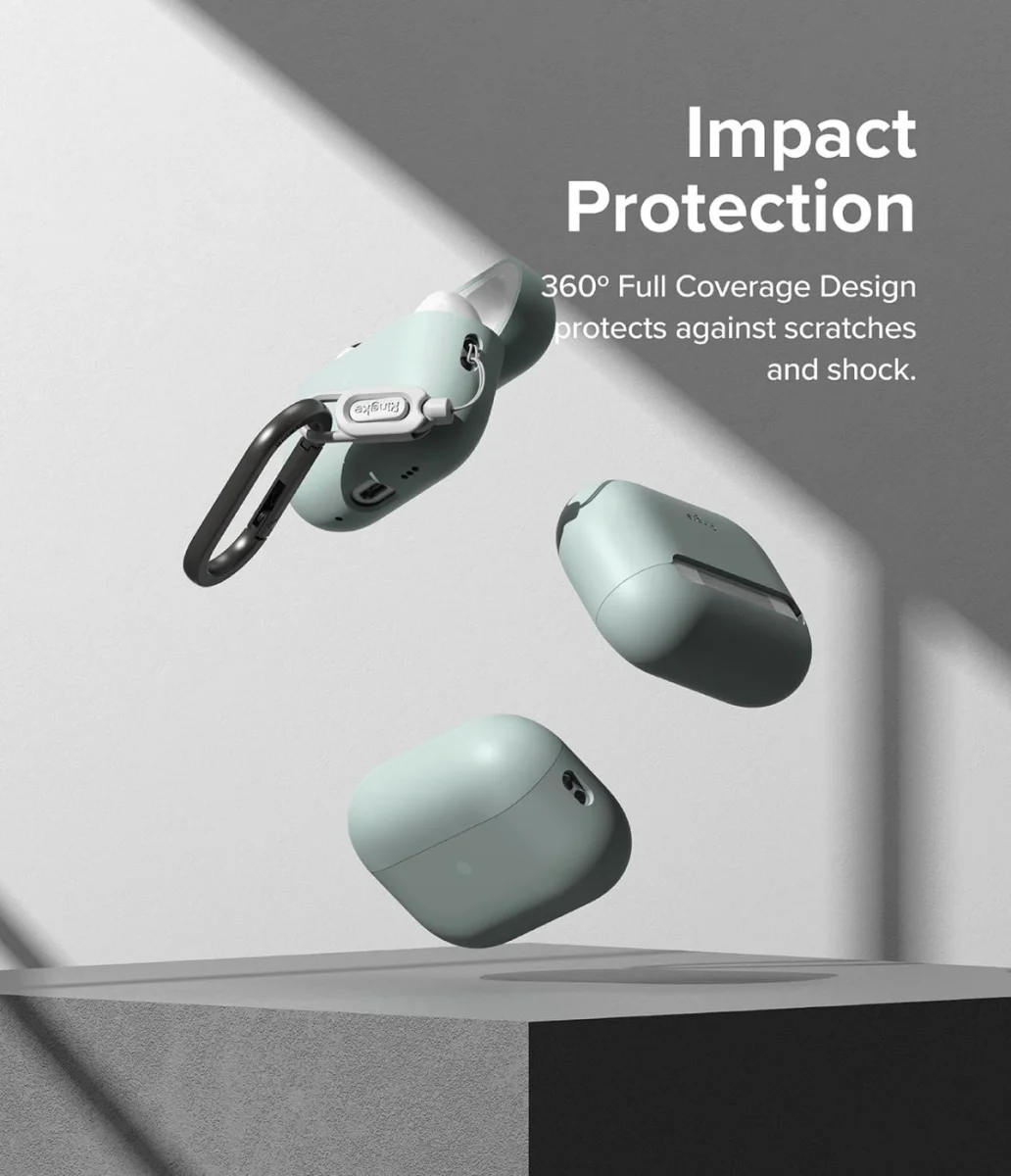 Ringke Case Apple AirPods Pro 1 / 2 Hoesje Siliconen Lichtblauw afbeelding 5