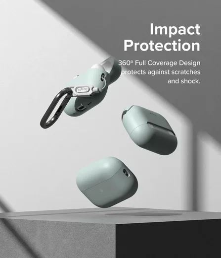 Ringke Case Apple AirPods Pro 1 / 2 Hoesje Siliconen Lichtblauw afbeelding 5