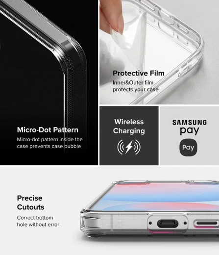 Ringke Fusion Samsung Galaxy S24 FE Hoesje Back Cover Matte Transparant afbeelding 7