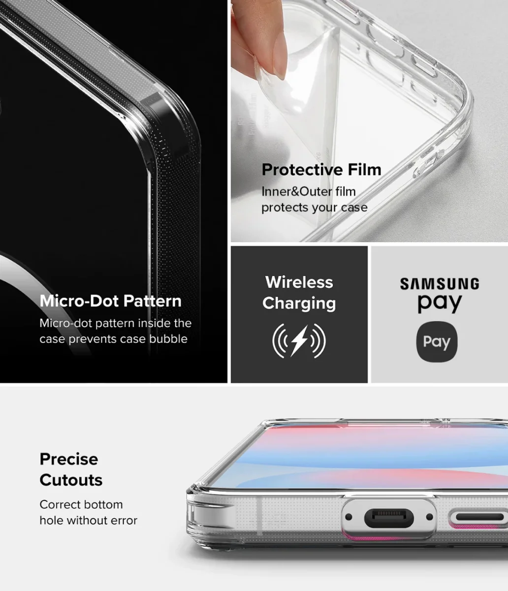 Ringke Fusion Samsung Galaxy S24 FE Hoesje MagSafe Back Cover Transparant afbeelding 13