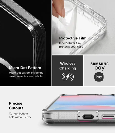 Ringke Fusion Samsung Galaxy S24 FE Hoesje MagSafe Back Cover Transparant afbeelding 13