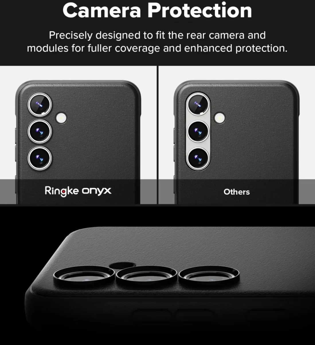 Ringke Onyx Samsung Galaxy S24 FE Hoesje Flexibel TPU Back Cover Zwart afbeelding 7