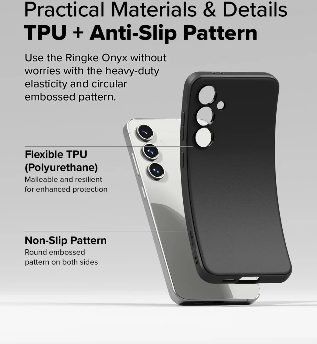 Ringke Onyx Samsung Galaxy S24 FE Hoesje Flexibel TPU Back Cover Zwart afbeelding 8