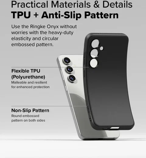 Ringke Onyx Samsung Galaxy S24 FE Hoesje Flexibel TPU Back Cover Zwart afbeelding 8